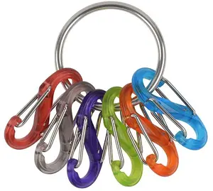 Keyring+ набор из 6 пластиковых микро-карабинов для ключей NITEIZE, разноцветные (KRG2-11-R3)