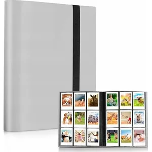 Fotoalbums LoveInstant 360 fotoattēliem priekš Fujifilm Instax Mini / Xiaomi / Polaroid / Canon / HP / Kodak, pelēks