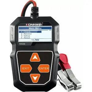 Battery Tester KONNWEI KW208 — handheld automotive battery and charging system tester