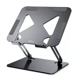 Laptop stand MEDIA-TECH MT2661 — adjustable height, foldable aluminium design for up to 17" notebooks