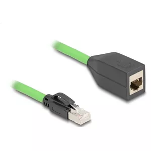 Сетевой кабель DeLOCK RJ45 Cat.6A штекер в гнездо 2м зеленый