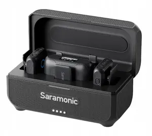 Bezvadu audio pārsūtīšanas komplekts Saramonic Blink500 B2+ pārnēsājams divu kanālu komplekts ar lavalier mikrofoniem