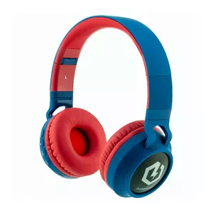 Wireless headphones PowerLocus Buddy Kids — children's over-ear Bluetooth headphones (Navy Red)