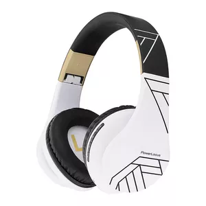 Wireless headphones PowerLocus P2 (black-white) — over-ear Bluetooth model
