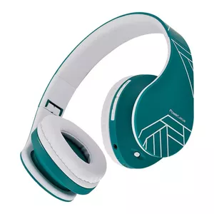 Wireless headphones PowerLocus P2 — over-ear, Bluetooth, blue-white