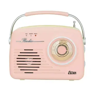 Retro tabletop radio Eltra LUIZA RETRO SP-11 with MP3, USB and SD card support, pink