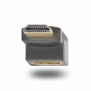 StarTech HDMI 2.0 Adapter Male to Female Vertical 90-Degree Angled Port Saver 4K 60Hz Black HDMI2HDMIMFDN