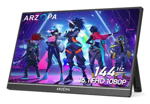 Портативный монитор Arzopa Z1FC 16.1 Дюймов Full HD 1920 x 1080 LCD IPS 144Hz 13 ms 16:9 Черный со встроенными динамиками и HDMI