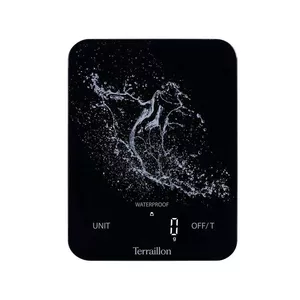 Кухонные весы Terraillon Aqua Resist 15307 — водонепроницаемые IP67, зарядка USB‑C, тарировка, пересчёт жидкостей, LED, стеклянная платформа