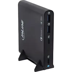 InLine USB блок питания GaN зарядное устройство 4-портовое 2x USB-C 2x USB-A 120W белое
