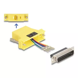 DeLOCK D-Sub 25 pin male to RJ12 female Assembly Kit yellow