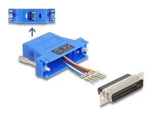 DELOCK D-Sub 25 pin male to RJ12 female assembly kit, blue