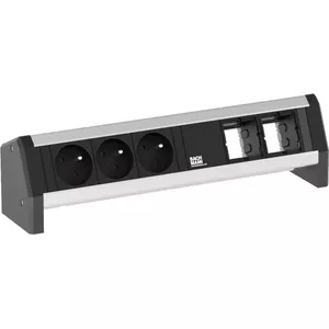 Bachmann DESK 1 power extension 3 AC outlets Indoor Black