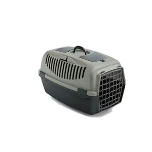 Pet transport cage Stefanplast Gulliver 2 with plastic door 55×36×35 cm grey-green