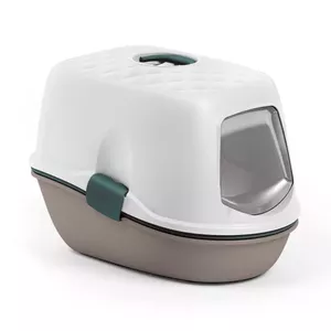 Закрытый туалет для кошек Stefanplast Furba Top Chic 58,5×39,4×42,7 см бело‑светло‑серый