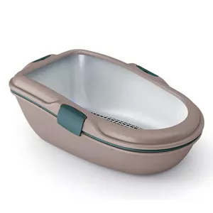 Туалет для кошек Stefanplast Furba Chic Maxi 69,5×47×26 см светло-серый/зелёный