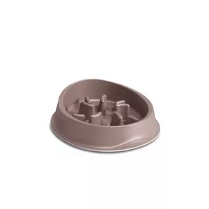 Миска для еды stefanplast Chic Slow Food 0.5 л, 20.5×20.5×6.5 см, светло-серая