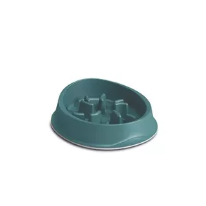 Миска для корма stefanplast Chic Slow Food 0.5 л, 20.5×20.5×6.5 см, зелёная