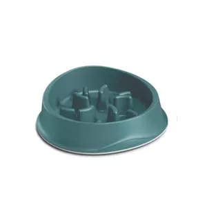 Миска для медленного кормления stefanplast Chic 1 л, 26×26×8 см, зелёная