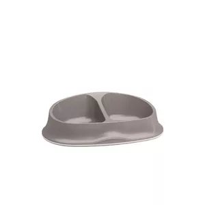 Двойная миска для кормления stefanplast Chic модель 2198350 0,25 л на миску светло‑серый 27×17,5×7,2 см