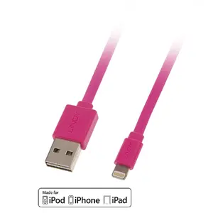 Lindy USB to Lightning Flat Cable pink 1m