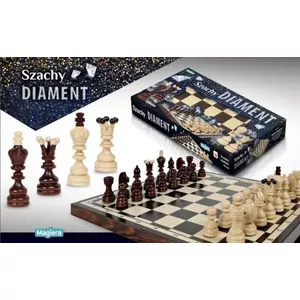 Šaha komplekts Chess Diamond 44 cm Magiera MB-S0313 — koka komplekts, dēļa diametrs 44 cm
