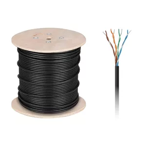 Медный компьютерный кабель Cabletech UTPCat5e витая пара гель 4971 20м черный