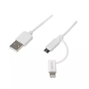 USB cable LogiLink CU0118 Micro-USB A to USB A 1m White