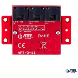 PoE 3‑porta slēdzis Atte APT-3-11 10/100 Mbps, 3x Ethernet porti, PoE atbalsts