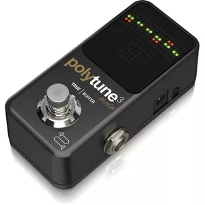 Pedal tuner TC Electronic Polytune 3 Noir — polyphonic and chromatic guitar/bass tuner pedal
