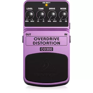 Behringer OD300 Effects Pedal Purple, Black AC and Battery Powered