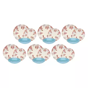 Dinner service Rose&Tulipani R18400TA18 for 6 people, 18-piece porcelain set