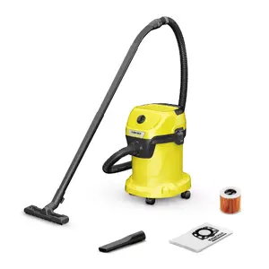 Karcher AG WD 3 V-15/6/20 15 L Цилиндрический пылесос Сухой и мокрый 1000 W Без мешка