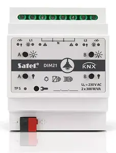 Dimming actuator SATEL KNX-DIM21, DIN-rail, 230 V, 300 W, IP20, 92×60×70 mm