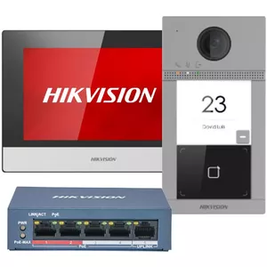 Video intercom system Hikvision DS-KIS604-S(C) 2 MP 7" LCD, IP65, PoE, Wi‑Fi 2.4 GHz