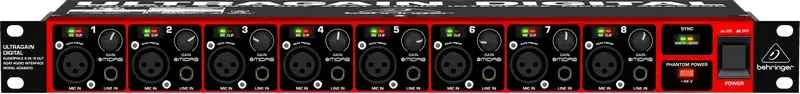Behringer ULTRAGAIN ADA8200 8-канальный AD/DA конвертер Photo 3