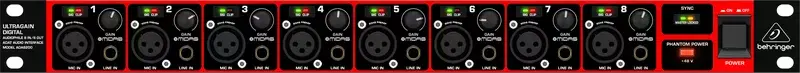 Behringer ULTRAGAIN ADA8200 8-канальный AD/DA конвертер Photo 4