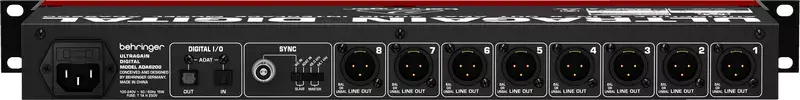 Behringer ULTRAGAIN ADA8200 8-канальный AD/DA конвертер Photo 5