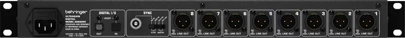 Behringer ULTRAGAIN ADA8200 8-канальный AD/DA конвертер Photo 6