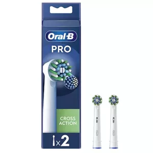 Toothbrush heads Oral-B Pro Cross Action White — replacement heads, pack of 2