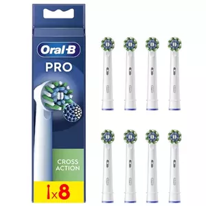 Toothbrush Heads Oral-B CrossAction EB50-8 — 8 replacement brush heads, compatible with Oral-B electric handles