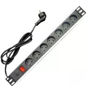Rack-mounted Power Panel 19" OEM 9610 — 7 outlets 220V, 1.8 m cable