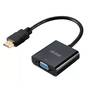 Akasa AK-CBHD15-20BK video cable adapter 0.2 m VGA (D-Sub) HDMI Type A (Standard) Black
