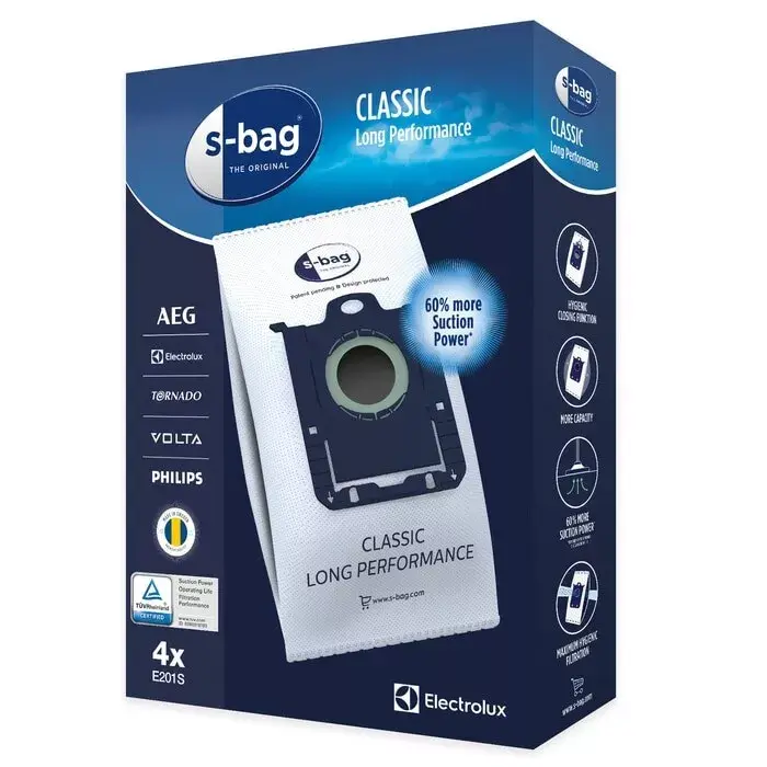 Electrolux s-bag Classic Long Performance dust bags, 4-pack Photo 5