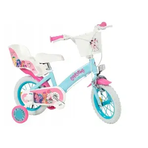 Children's bike Toimsa 1297 with 12" foam wheels, 4 wheels, basket, chain cover, mudguards — My Little Pony