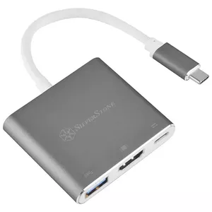 Silverstone SST-EP08C dokstacija USB 3.2 Gen 1 (3.1 Gen 1) Type-C Kokogles