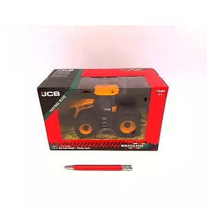 Tractor toy TOMY model 43206 — metal and plastic construction, black and yellow, for ages 3+