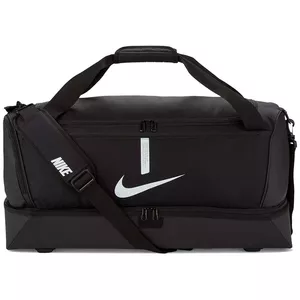 Спортивная сумка Nike Academy Team L CU8087 010 с жестким дном черного цвета прочной конструкции