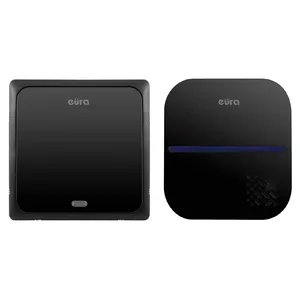 Wireless doorbell Eura WDP-84H2 'Blues' battery-free black, mains-powered receiver