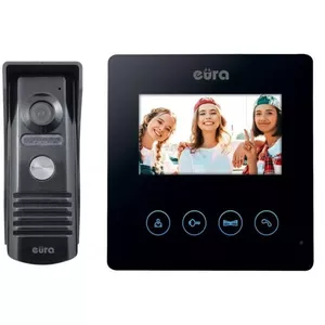 Video interkoms Eura VDP-52A3 ar 7 collu displeju, melns